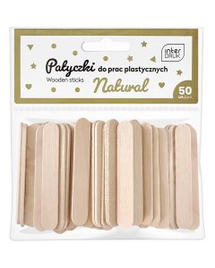 Naturalne patyczki do prac plastycznych 65x10 50szt. INTERDRUK