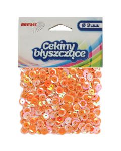 Cekiny błyszczące 8mm miedziane B150 BREWIS