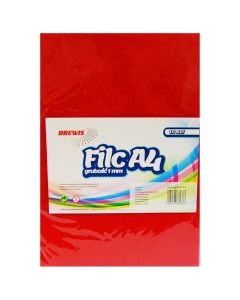 Filc czerwony A4 grubość 1mm, 10 arkuszy FC410-4 BREWIS