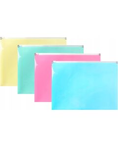 Teczka na suwak A5 PP pastel mix (10 szt.) TSP-A5 BIURFOL