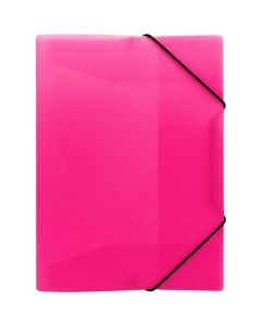 Teczka z gumką A4 PP neon różowy TG-NEON-A4-01 BIURFOL