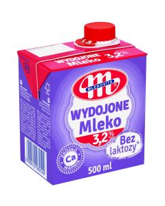 Mleko MLEKOVITA WYDOJONE UHT bez laktozy 3,2% 0.5L