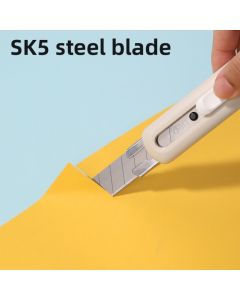 Nożyk biurowy Linfini ostrze łamane 18mm biały EM530W DELI