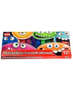 Plastelina kwadratowa MONA 12 kolorów St.Majewski