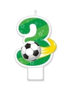 Świeczka urodzinowa Piłka Cyfra 3 SF-159-3 GO PARTY