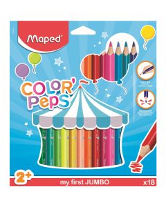 Kredki trójkątne MAPED COLORPEPS JUMBO 18kolorów 834012
