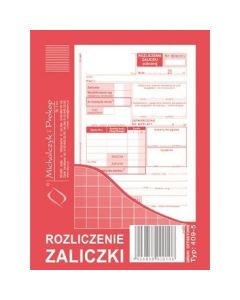 409-5 Rozliczenie zaliczki A6 40 kartek Michalczyk i Prokop
