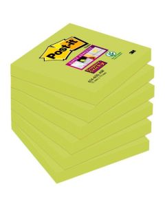 Bloczek samoprzylepny 76x76mm 90k zielony Super Sticky POST-IT 654-6SS-AW-EU 3M