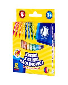Kredki z glinki kaolinowej 12 kolorów 316121005 ASTRA