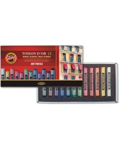 Kredki pastele suche 12 kolorów TOISON DOR 8512N KOH-I-NOOR