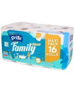 Papier toaletowy GRITE Family Decor (16 rolek) 3 warstwy 145 listków