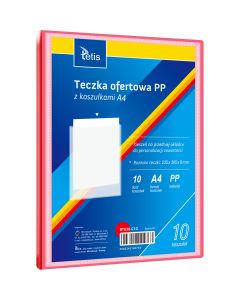 Teczka ofertowa A4 PP 10 koszulek CZERWONA BT630-C10 TETIS