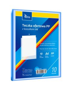 Teczka ofertowa A4 PP 10 koszulek NIEBIESKA BT630-N10 TETIS