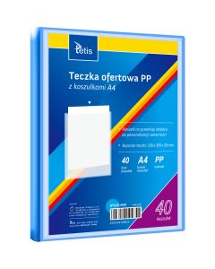 Teczka ofertowa A4 PP 40 koszulek NIEBIESKA BT630-N40 TETIS