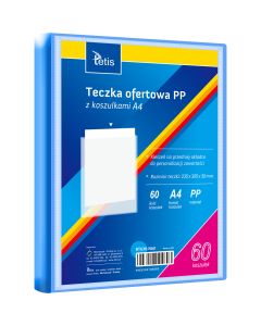 Teczka ofertowa A4 PP 60 koszulek NIEBIESKA BT630-N60 TETIS
