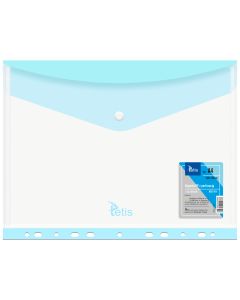 Koperta A4 PP na zatrzask NIEBIESKA BT614-N TETIS