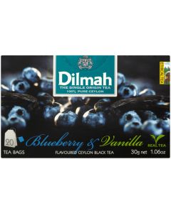 Herbata DILMAH (20 torebek) czarna z aromatem czarna jagoda i wanilia 85026