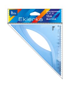 Ekierka równoramienna 13cm NIEBIESKA BL013-B TETIS