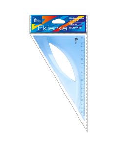 Ekierka prostokątna 19cm NIEBIESKA BL014-B TETIS