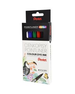 Cienkopisy POINTLINER COLOUR (4szt) S40-ST4PL PENTEL