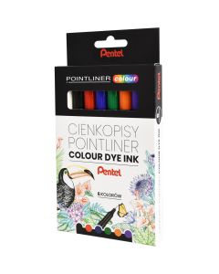 Cienkopisy POINTLINER COLOUR (6szt) S40-ST6PL PENTEL