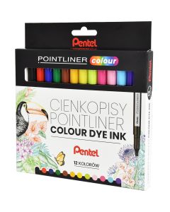 Cienkopisy POINTLINER COLOUR (12szt) S40-ST12PL PENTEL