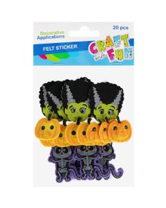 Naklejki filcowe Halloween mix 20szt. 572680 CRAFT WITH FUN