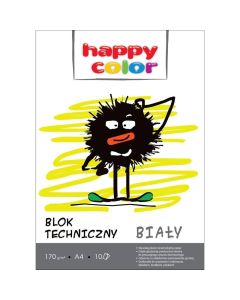Blok techniczny A4 170g biały 3550 2030-0 HAPPY COLOR