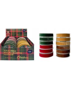 Wstążka aksamitna 3m Christmas INTERDRUK