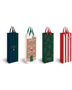 Torebka prezentowa na butelkę Boże Narodzenie 190g 13x36x10cm INTERDRUK
