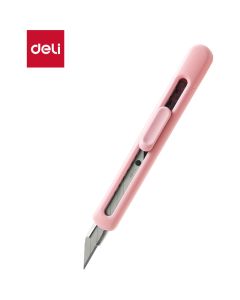 Nożyk biurowy LonGreen ostrze łamane 9mm różowy EM411-P DELI