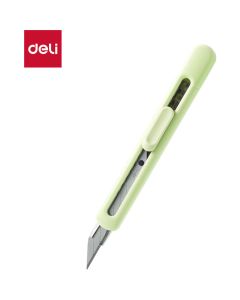 Nożyk biurowy LonGreen ostrze łamane 9mm zielony EM411-GR DELI