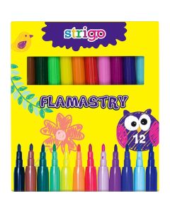 Flamastry STRIGO 12 kolorów SSC007