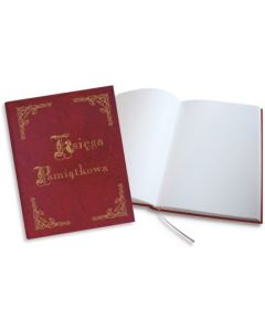 Księga Pamiątkowa złocona bordowa 255x320mm 100kartek 319-035 WARTA