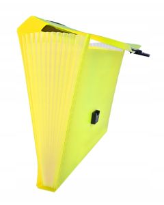 Teczka A4 harmonijkowa PP 13przegródek z rączką żółta BT623-Y TETIS