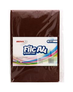 Filc A4 brązowy FC410-9 1mm (10ark.) 682383 BREWIS