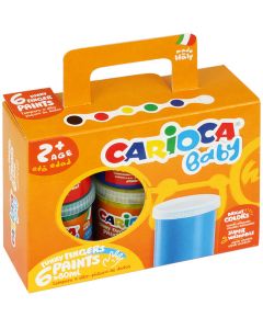 Farba tempera do malowania palcami 6kl 80ml CARIOCA 170-2275 KO023