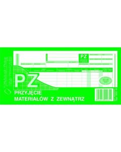 352-8 PZ przyjęcie materiałów z zewnątrz 1/3A4 80 kartek MICHALCZYK