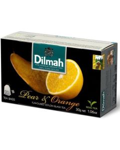 Herbata DILMAH (20 torebek) czarna z aromatem gruszka & pomarańcza