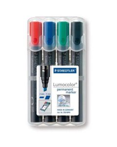 Marker 350S 4 szt w etui STAEDTLER permamentny ścięty