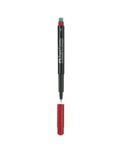Foliopis z gumką OHP MULTIMARK F 0.6mm czerwony 151321 FABER-CASTELL