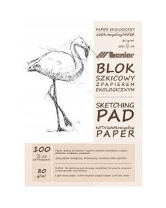 Blok szkicownik A3 100k 80g papier jasny 90892 LENIAR