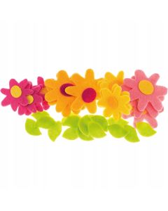 Naklejki z filcu KWIATKI, 30 szt. FVC04 BREWIS