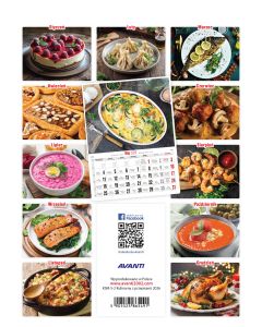 Kalendarz ścienny mały KULINARNY Z PRZEPISAMI KSM-S-2 AVANTI