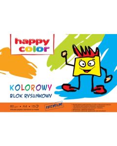 Blok rysunkowy A4 20ark.80g. biały Pixi Planet HA 3708 2030-0PP Happy Color