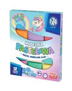 Modelina pastelowa 12 kolorów 304118007 ASTRA