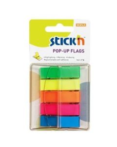 Zakładki indeksujące w podajniku mix 45x12mm (200sztuk) 26029 STICK'N