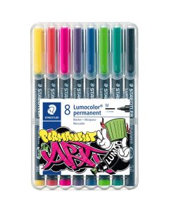 Foliopis permanentny M 1mm 8kolorów w etui 317WP8-1 STAEDTLER