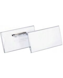 Identyfikator 40x75 mm z agrafką Przezroczyst y 860119 DURABLE