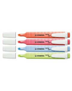 Zakreślacz STABILO swing cool pastel 4 szt. nowe kolory w etui 275/4-08-1